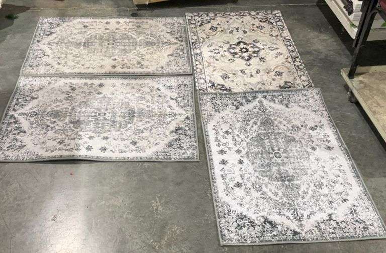Used Rugs Small Four small rugs, 24”x35”, need cleaned - Hash Auctions
