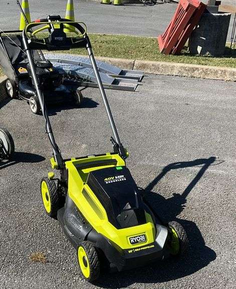 Ryobi lawnmower, 40V HP, brushless, 20”cutting width, self propelled, with batteries and charger, tested and working