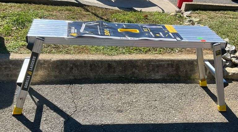 Gorilla work platform, 300lb load capacity, 8’2”max reach, 47”L x12”W