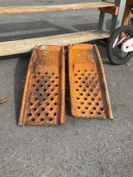 Pair of Automotive ramps, metal body, 30”L x 9”W