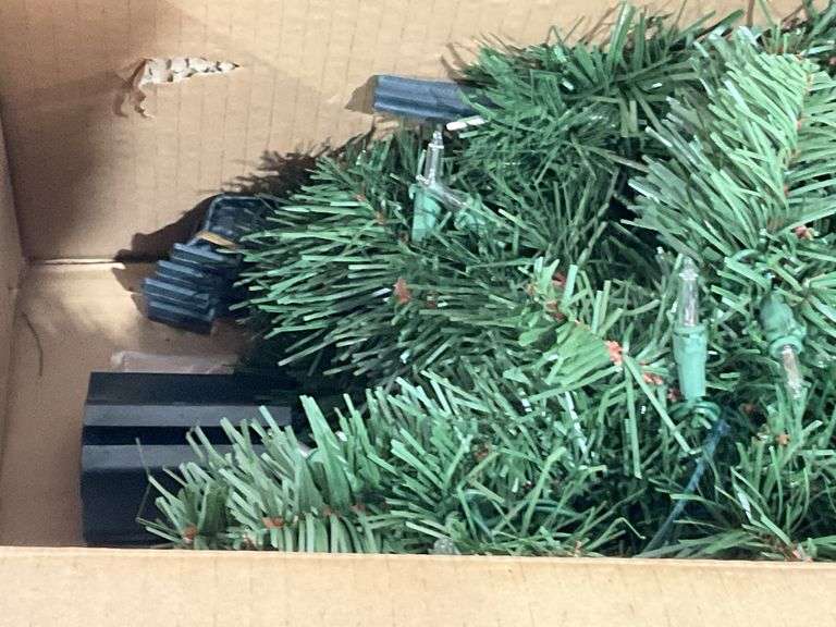 6.5ft Holiday Time Colorado Pine tree in box, pre-lit, only opened to confirm contents