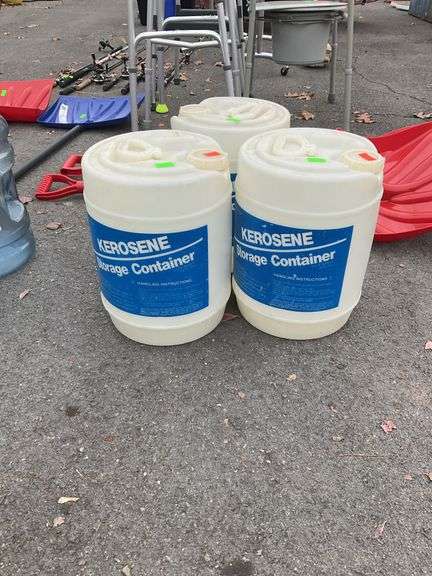 3- kerosene storage containers, 5gal capacity