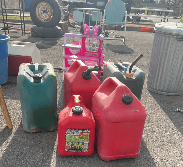 Poly fuel cans, 1-5gal