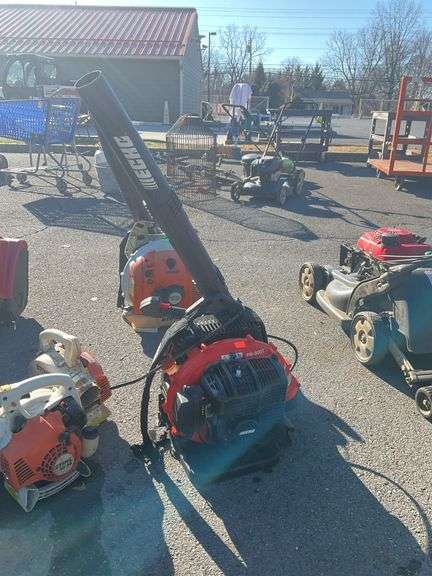 Echo backpack leaf blower, PB-500T, item comes from locale sales/repair shop, sells as-is for parts of repairs
