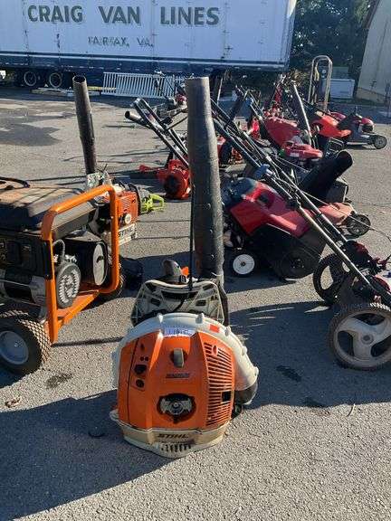 Stihl backpack leaf blower, item comes from locale sales/repair shop, sells as-is for parts of repairs