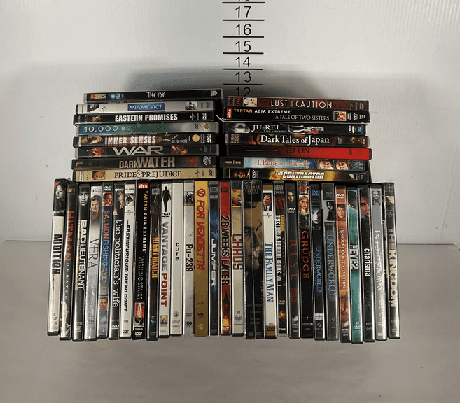 The Grudge, Hitman, Pride and Prejudice and other DVDs. - Hash Auctions