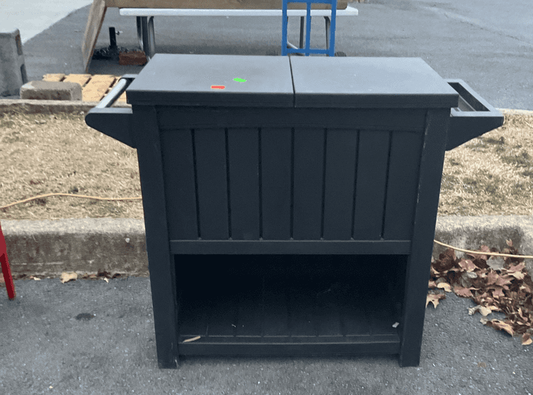 Poly cooler, lower shelf, 40”L x 17”W x 31”H