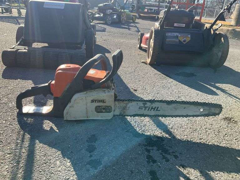 Stihl chainsaw, MS170, 15”bar/chain, item comes from locale sales/repair shop, sells as-is for parts of repairs