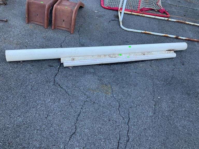 3-PVC pipes, 59 and 91”L x 1.5 and 4.5”dia