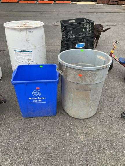 Two Trash Cans  no lid