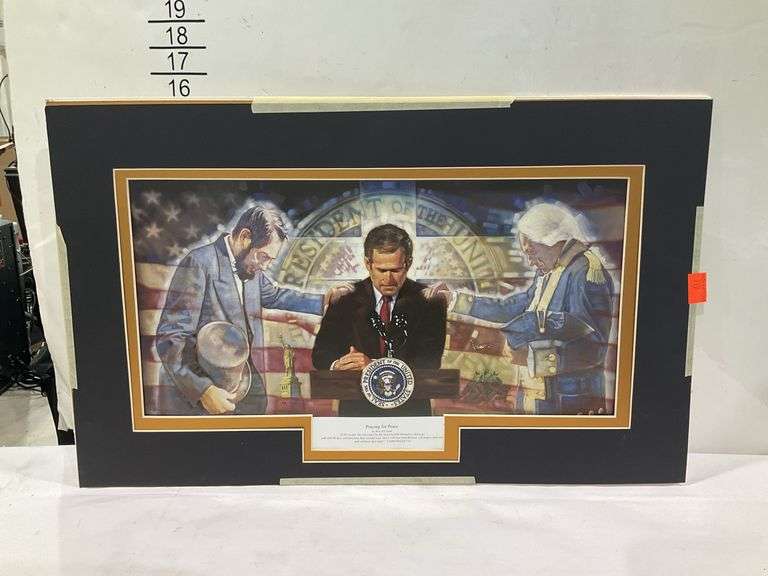 Praying for Peace by Ron DiCianni print 26x16in. - Hash Auctions