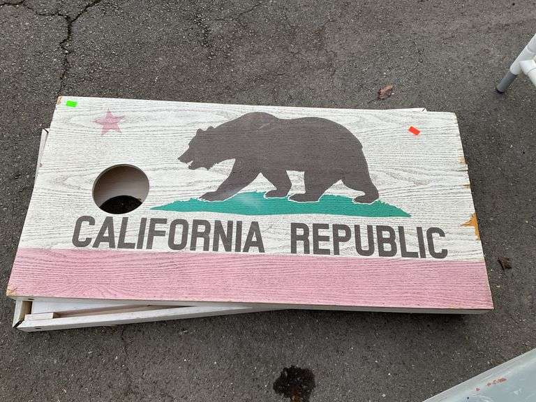 Set of Corn Hole Game Boards, California Republic