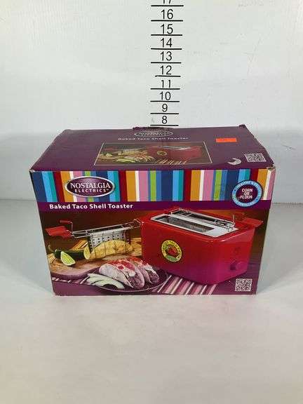 Baked taco shell toaster. New in opened box - Hash Auctions