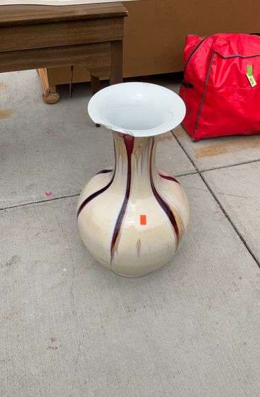 Large vase, has large chip as shown, 28”