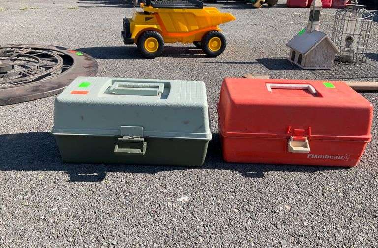 Two Tackle boxes, poly bodies