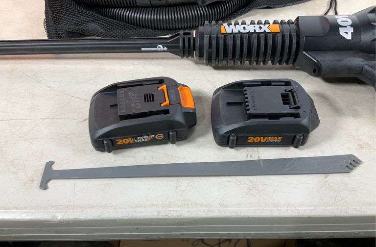 Worx 40v Hydro Shot 450psi pressure washer, with 2 batteries and