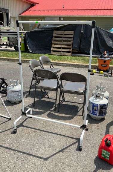 Clothing rack, mobile, 38”L