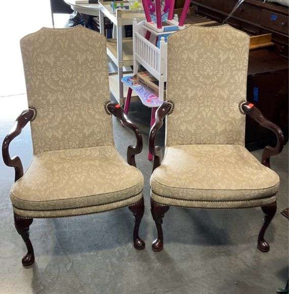 Statesville Chair company Queen Ann style accent chair set of 2 Hash