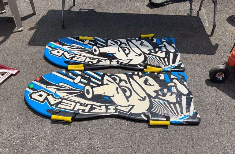 Pair of poly sleighs