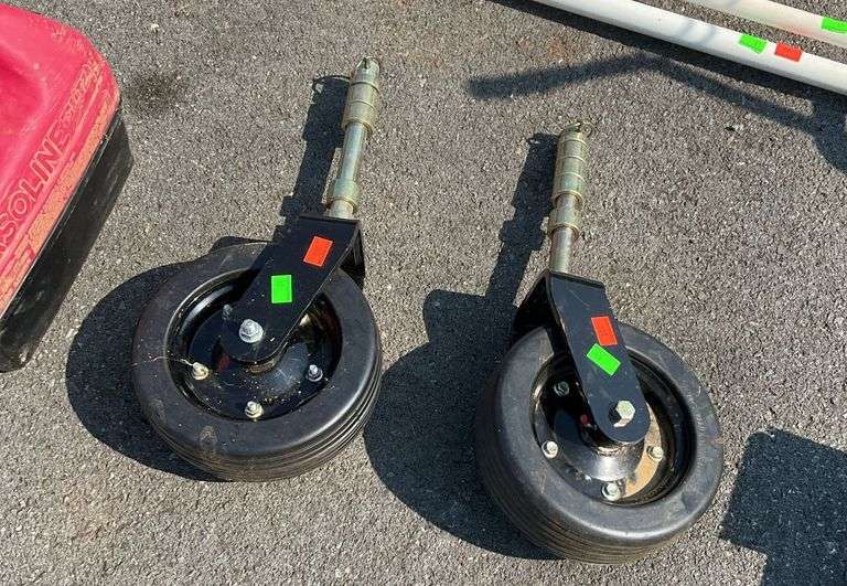 Pair of Rubber wheels, heavy duty, 3.5” x10”