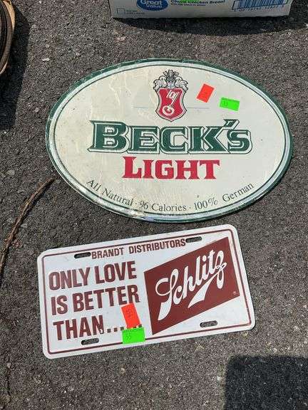 Two advertising signs