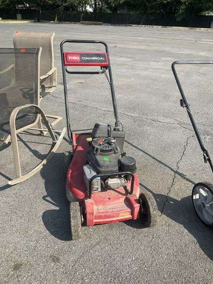 Toro lawnmower, 20” cutting width, no pull cord, non tested by Hash Auctions