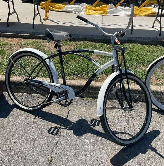 Schwinn bike, drifter ed., original Schwinn wide bottom seat(needs to be cleaned), wide grip rubber handlebars, white wall tires,white fenders, new inner tubes on both tires, ready to ride condition
