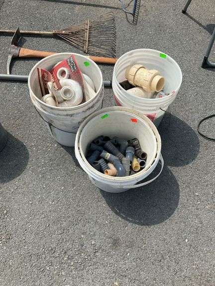 Lot of various pvc fittings and elbows