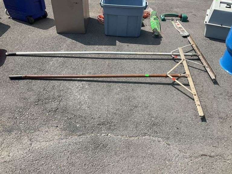 Two asphalt rakes, 35”and 36”clearing width