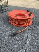 Extension cord reel, with extension cord