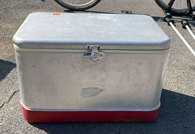 Thermos Cooler, metal body, 21”L x 13”W