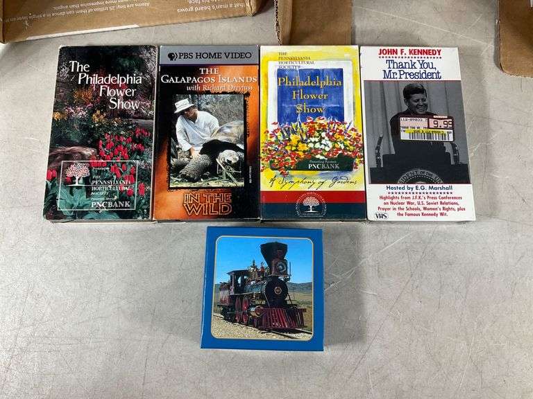 Collection of VHS Tapes Featuring Travel, History, and Documentary ...