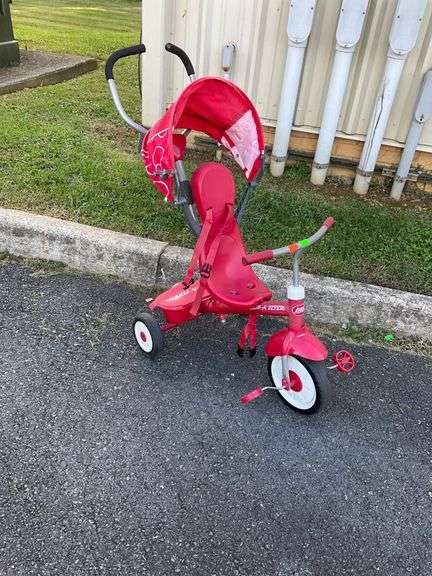 Radio Flyer Tricycle with Canopy and Push Handle