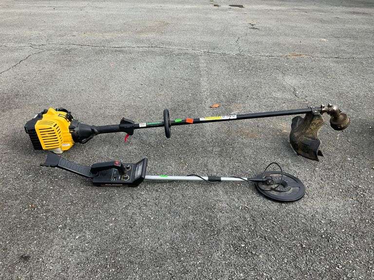 Gas-Powered Weedeater and Metal Detector for Parts or Restoration