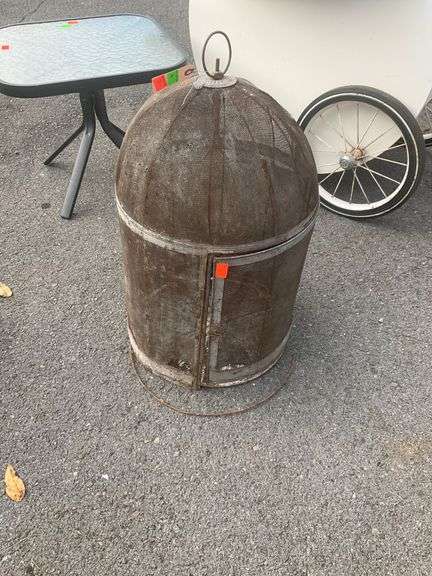 Rustic Metal Cage with Domed Top, 24″ H