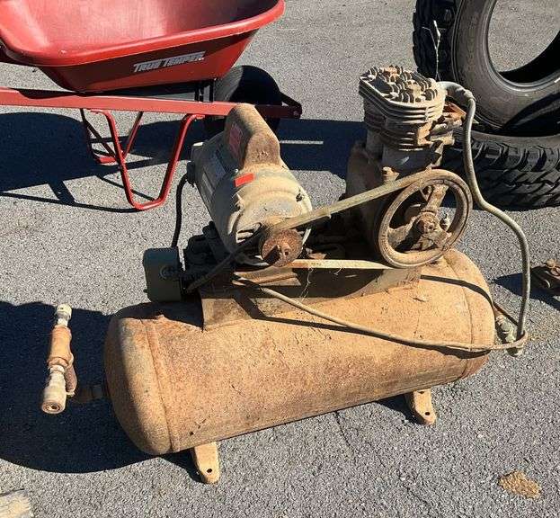 Vintage Air Compressor with Motor, Sold for Parts or Repairs