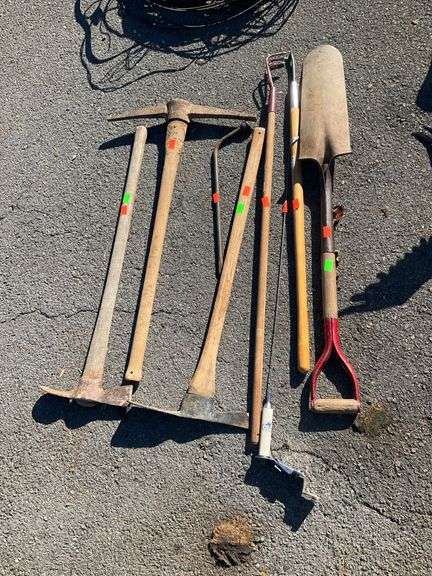 Long-Handle Tools, Including Shovels, Picks, and Hoe