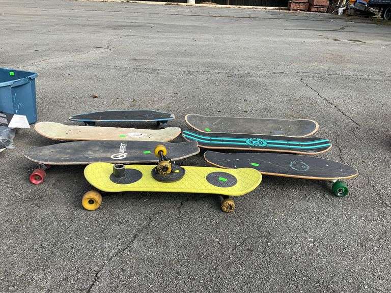 Skateboards With Various Brands and Designs