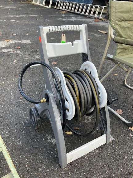 Suncast Portable Garden Hose Reel with Wheels and Crank