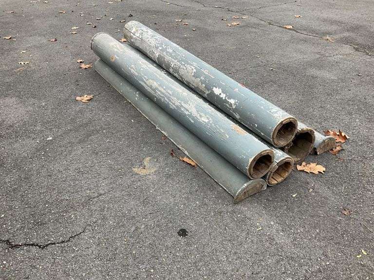 Four Wooden Columns and Two Half Columns, 6’10”H