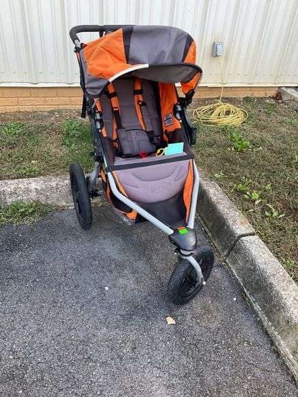 BOB Gear All-Terrain Single Jogging Stroller, Orange and Gray