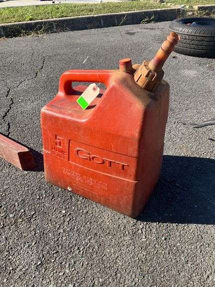 Five-Gallon Gott Plastic Fuel Can with Spout