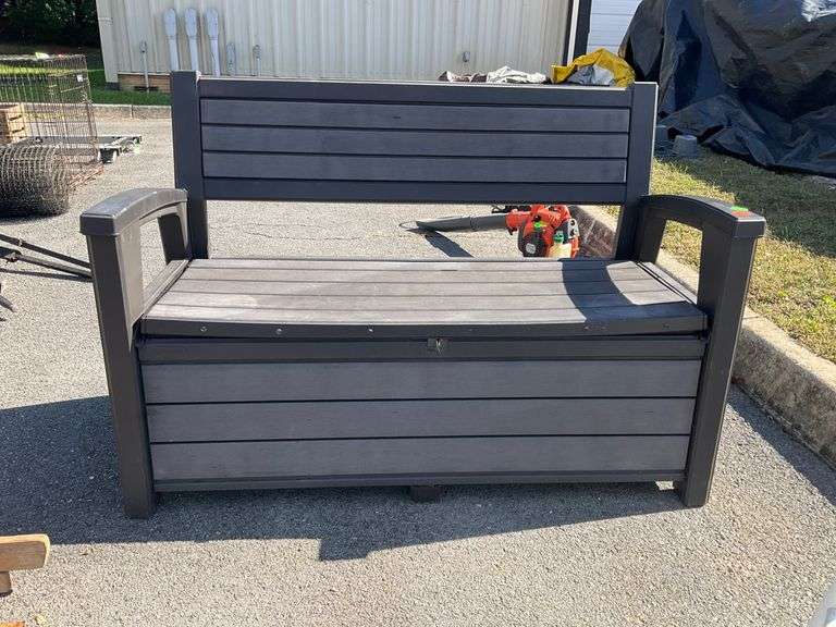 Keter Open Top Storage Bench with 46-Inch Seating