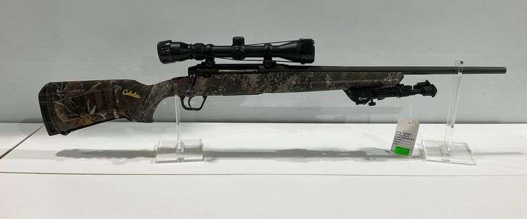 Savage Arms  Axis Creedmore  Bolt-Action Rifle with Scope, Bipod, and Cabela’s Camouflage Stock,  6.5 caliber (FFL background check required)