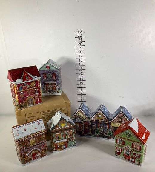 Decorative Holiday-Themed Tin Houses by The Silver Crane Co. - Hash ...