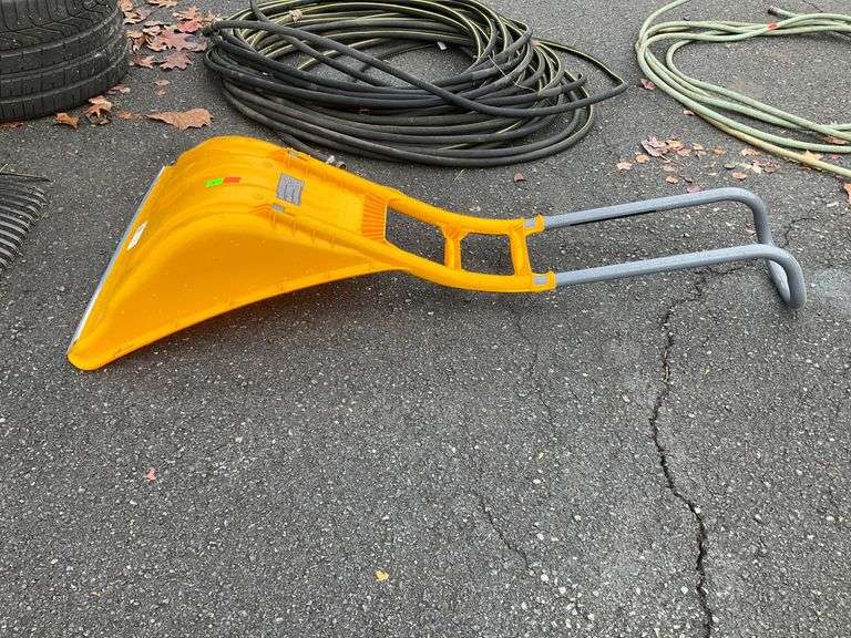 Yellow Multipurpose Snow Shovel with Metal Reinforced Edge