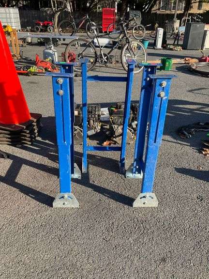 Machine Leg Stand Three Industrial Leg Stands, 31”H - Hash Auctions