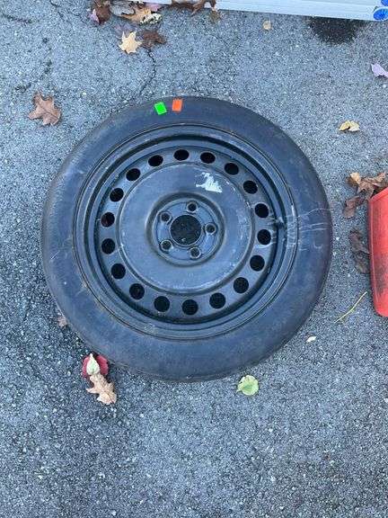 Tire with Steel Wheel, Size T145/80D18