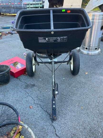 Agri-Fab Tow-Behind Poly Hopper Spreader with Pneumatic Tires