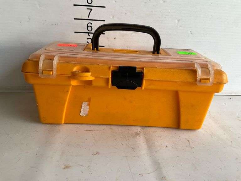 Yellow Plastic Tool Case with Assorted Craftsman Socket Tools